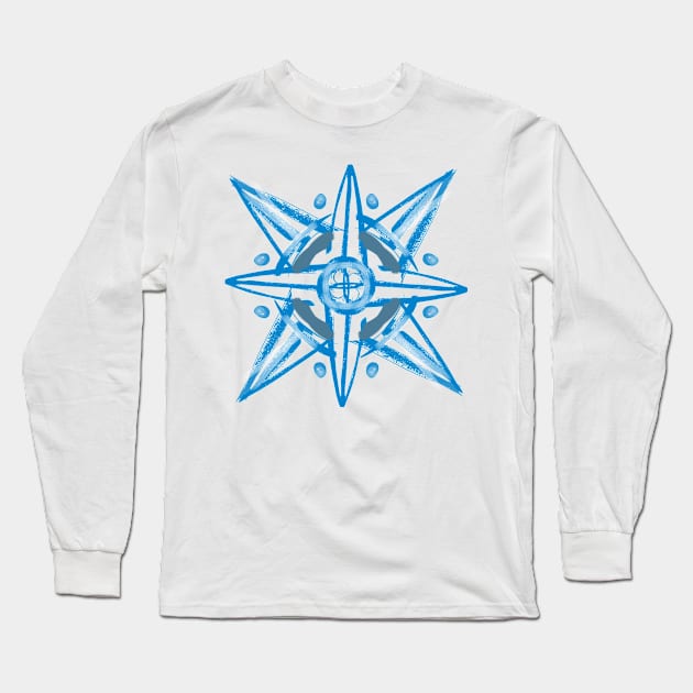 Mandala pattern Long Sleeve T-Shirt by Haroshi_Mandaras